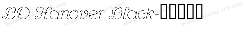 BD Hanover Black字体转换